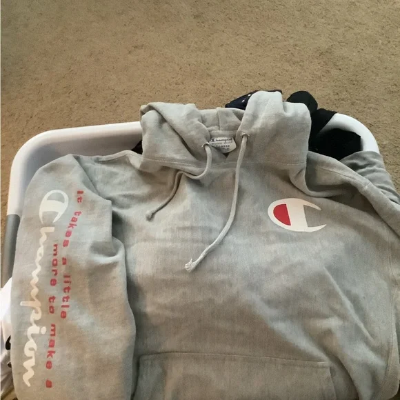 Champion Heather Gray Reverse Weave Hoodie - Picture 1 of 2